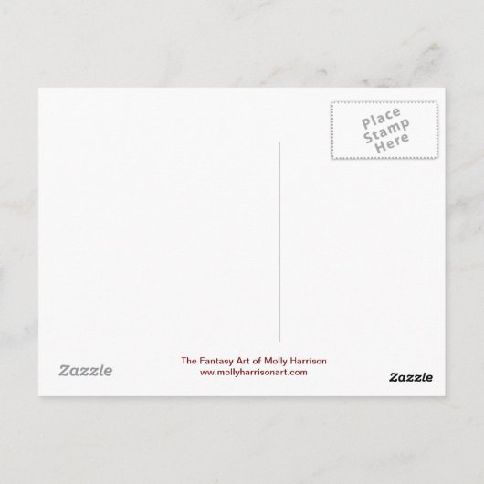 Herbst Vampire Gothic Fairy Postcard Postkarte (Rückseite)