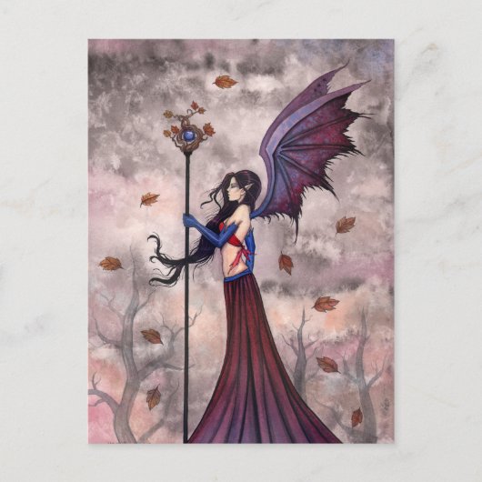 Herbst Vampire Gothic Fairy Postcard Postkarte (Vorderseite)