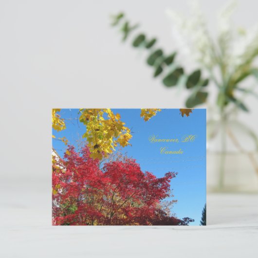 Herbst Vancouver, BC Postkarte (Stehend Vorderseite)