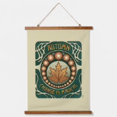 Herbst, Veränderung ist Magie Wandteppich Mit Holzrahmen (Vorderseite)