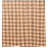 Herbst verbranntes Orange Gingham-Muster Herbst Ka Duschvorhang (Vorderseite)