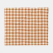 Herbst verbranntes Orange Gingham-Muster Herbst Ka Fleecedecke (Vorderseite (Horizontal))