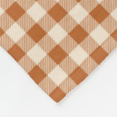 Herbst verbranntes Orange Gingham-Muster Herbst Ka Fleecedecke (Ecke)