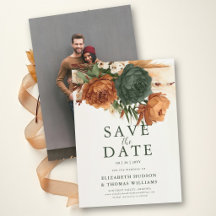 Herbst Verbranntes Orange Rost Grün Boho Pampas Ho