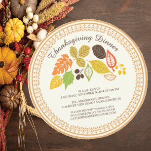 Herbst Verlass Herbst Erntedank Abendessen Einladu Einladung