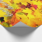 Herbst verlässt 7 glückliches geschenkpapier (Ecke)