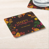 Herbst verlässt Acorns Berries Friendsgiving Dinne Rechteckiger Pappuntersetzer (angewinkelt)