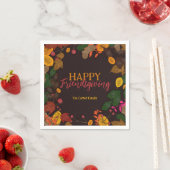 Herbst verlässt Acorns Berries Friendsgiving Dinne Serviette (Beispiel)
