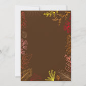 Herbst verlässt Branchen und Berries Erntedank Einladung (Rückseite)