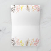 Herbst verlässt Branchen und Berries Erntedank Karte (Innenseite)