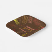 Herbst verlässt Branchen und Berries Erntedank Pappteller (Gewinkelt)