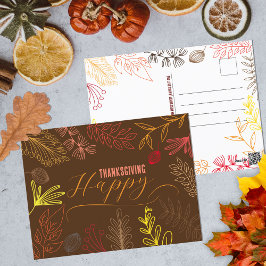 Herbst verlässt Branchen und Berries Erntedank Postkarte