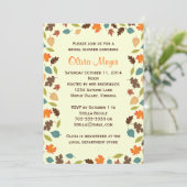 Herbst verlässt BrautPolterabend-Einladungen Einladung (Stehend Vorderseite)