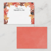 Herbst verlässt Erntedank Ich bin dankbar für Kart Mitteilungskarte (Vorne/Hinten)