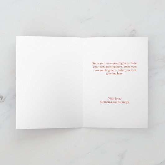 Herbst verlässt ErntedankWreath Feiertagskarte (Innenseite)