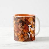 Herbst verlässt "es ist Fall Sie " Zweifarbige Tasse (VorderseiteRechts)