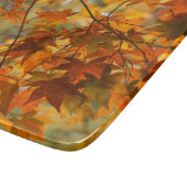 Herbst verlässt Fall-Laub-Orangen-Natur Schneidebrett (Ecke)