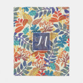 Herbst verlässt fein Blumenhintergrund Fleecedecke (Vorderseite)