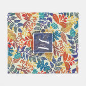 Herbst verlässt fein Blumenhintergrund Fleecedecke (Vorderseite (Horizontal))