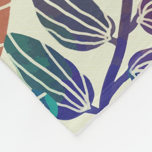 Herbst verlässt fein Blumenhintergrund Fleecedecke (Ecke)