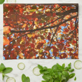 Herbst verlässt Fireworks Geschirrtuch (Gefaltet)