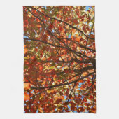 Herbst verlässt Fireworks Geschirrtuch (Vertikal)