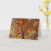 Herbst verlässt Fireworks Karte (Gelbe Blume)