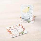 Herbst verlässt Friendsgiving Erntedank Dinner Rechteckiger Pappuntersetzer (Vor Ort)