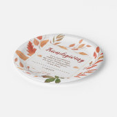 Herbst verlässt friendsgiving-Erntedank-Party Pappteller (Schrägansicht)