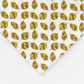 Herbst verlässt gelbes Blatt-Muster auf jeder Fleecedecke (Ecke)