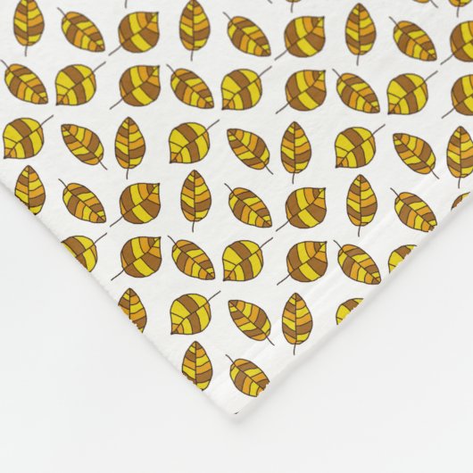 Herbst verlässt gelbes Blatt-Muster auf jeder Fleecedecke (Ecke)