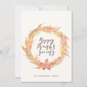 Herbst verlässt glückliche Erntekarte Einladung (Vorderseite)