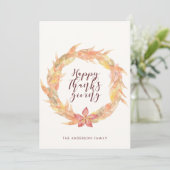 Herbst verlässt glückliche Erntekarte Einladung (Stehend Vorderseite)