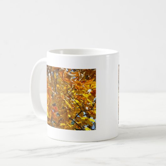Herbst verlässt Gold Geschenke Apparell Sammlerstü Kaffeetasse (Vorderseite Links)