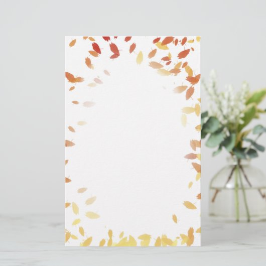 Herbst verlässt Grenzbriefpapier Briefpapier (Stehend Vorderseite)