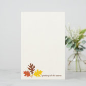 Herbst verlässt Grüße des Jahreszeit-Briefpapiers Briefpapier (Stehend Vorderseite)