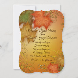 Herbst verlässt Hochzeit im Herbst Einladung