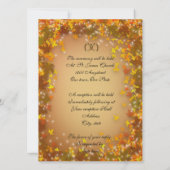 Herbst verlässt Hochzeit im Herbst Einladung (Rückseite)