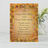 Herbst verlässt Hochzeit im Herbst Einladung (Stehend Vorderseite)