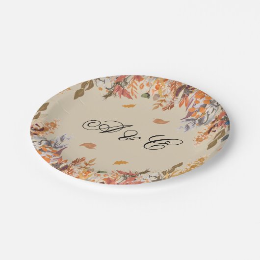 Herbst verlässt Hochzeits-Party, Teller zu (Schrägansicht)