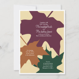 Herbst verlässt Hochzeitseinladung - Misch Einladung