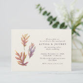 Herbst verlässt Hochzeitsfeier Einladung (Stehend Vorderseite)