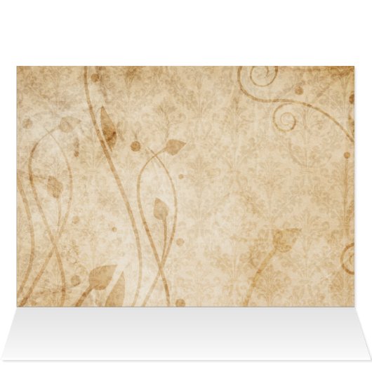 Herbst verlässt Hochzeitstisch Sitzkarte (Innenansicht Horizontal (Oben))