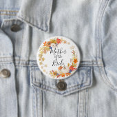 Herbst verlässt Kürbis-Mutter der Braut Button (Beispiel)