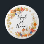 Herbst verlässt Kürbis-Trauzeugin Button<br><div class="desc">Unser Herbst-Trauzeuginhochzeits-Partyknopf kennzeichnet ein schönes Herbstblatt u. winden Kürbise mit einem Hand beschrifteten Skript.
 Besichtigen Sie unser Geschäft,  um unseren Herbstlaub u. Kürbissammlung anzusehen.</div>