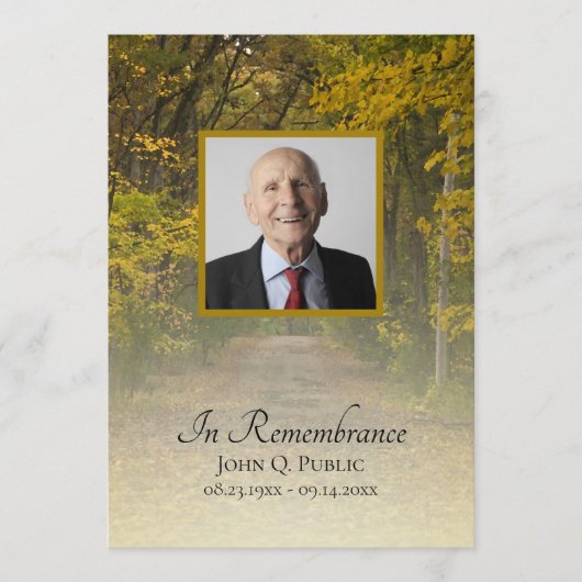 Herbst verlässt Lane-Beerdigungsdienst Programm (Vorderseite)