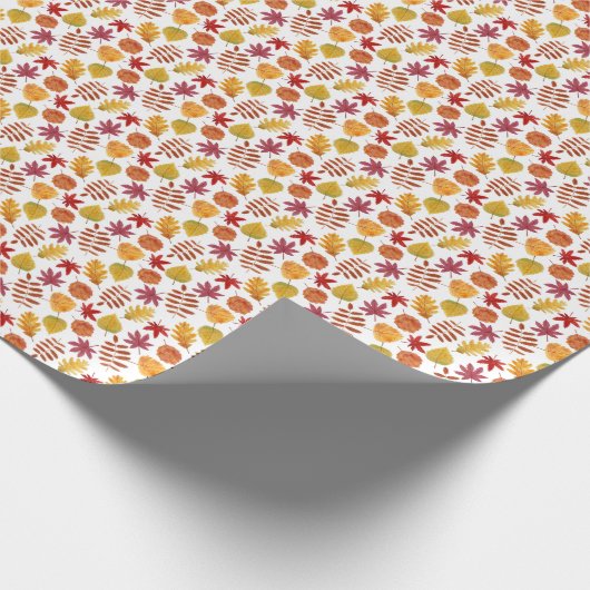 Herbst verlässt Muster Geschenkpapier (Ecke)