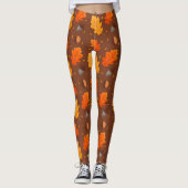 Herbst verlässt Muster Leggings (Vorderseite)