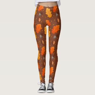 Herbst verlässt Muster Leggings