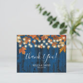 Herbst verlässt Navy Barn Hochzeit im Herbst Viele Postkarte (Stehend Vorderseite)